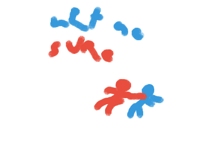 blue and red aventures